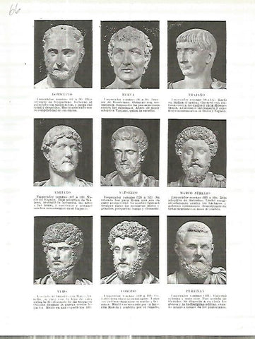 LAMINA 4579: Retrato de emperadores romanos (siglos I-II)