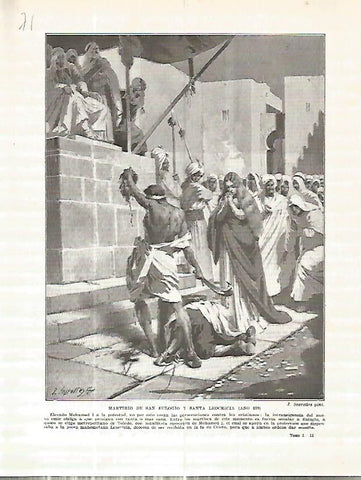 LAMINA 4584: Martirio de San Eulogio y Santa Leocricia