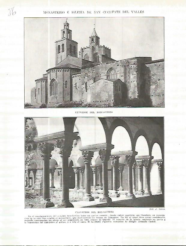 LAMINA 4599: Monasterio de Sant Cugat del Valles