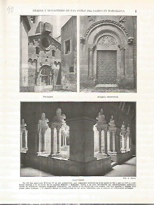 LAMINA 4603: Monasterio de Sant Pau del Camp en Barcelona