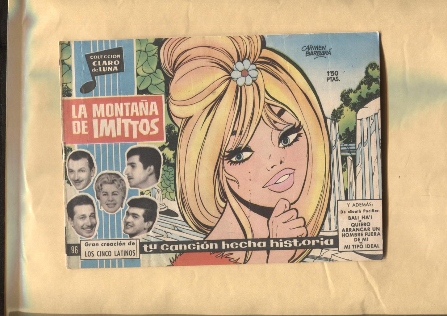 Claro de Luna numero 096: La montaña de Imittos de los cinco latinos (numerado 1 en trasera)