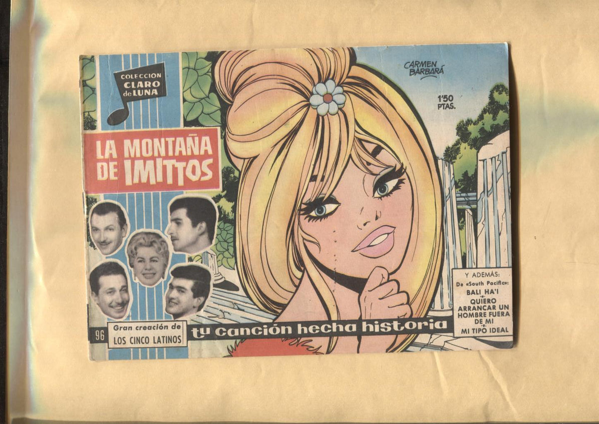 Claro de Luna numero 096: La montaña de Imittos de los cinco latinos (numerado 1 en trasera)