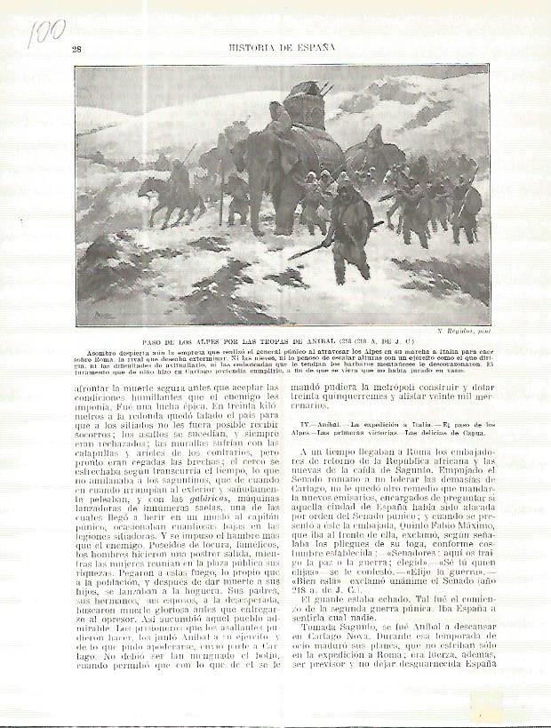 LAMINA 4613: Paso de los Alpes por Anibal