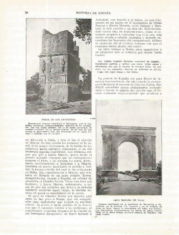 LAMINA 4615: Torre de los Escipiones y Arco de Bera en Tarragona