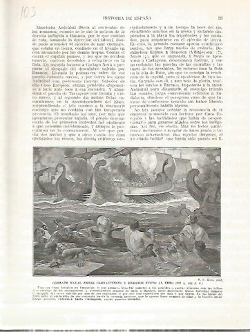 LAMINA 4617: Combate naval junto al Ebro entre romanos y cartagineses