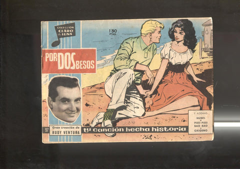 Claro de Luna numero 097: Por dos besos de Rudy Ventura (numerado 1 en trasera)
