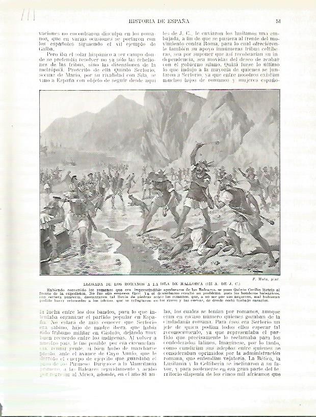 LAMINA 4624: Llegada de los romanos a Mallorca
