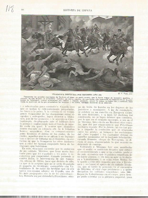 LAMINA 4631: Tesalonica destruida por Teodosio