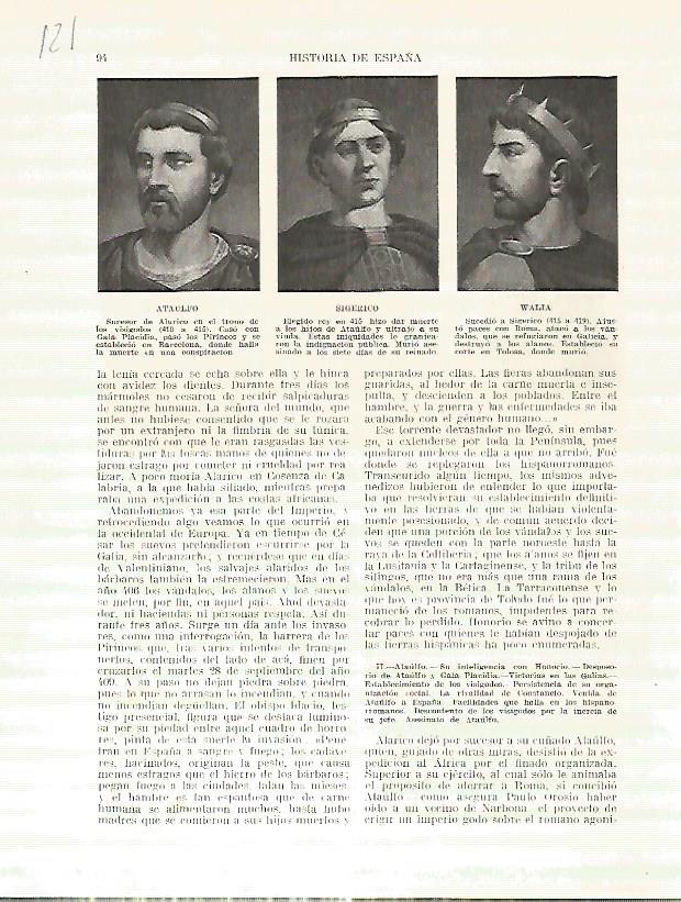 LAMINA 4634: Retrato de Ataulfo Sigerico y Walia