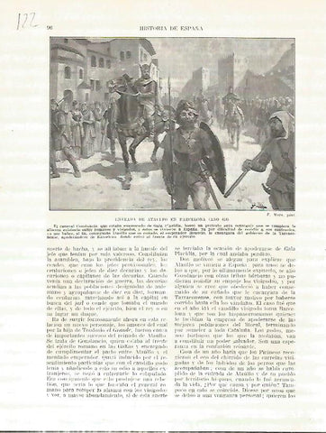 LAMINA 4635: Entrada de Ataulfo en Barcelona