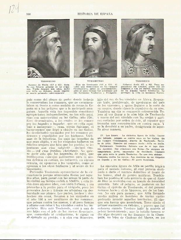 LAMINA 4637: Retratos de Teodoredo Turismundo y Teodorico