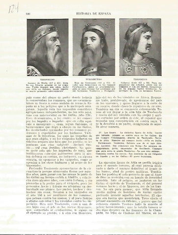LAMINA 4637: Retratos de Teodoredo Turismundo y Teodorico