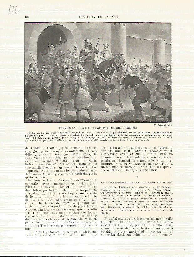 LAMINA 4639: Toma de la ciudad de Braga por Teodorico