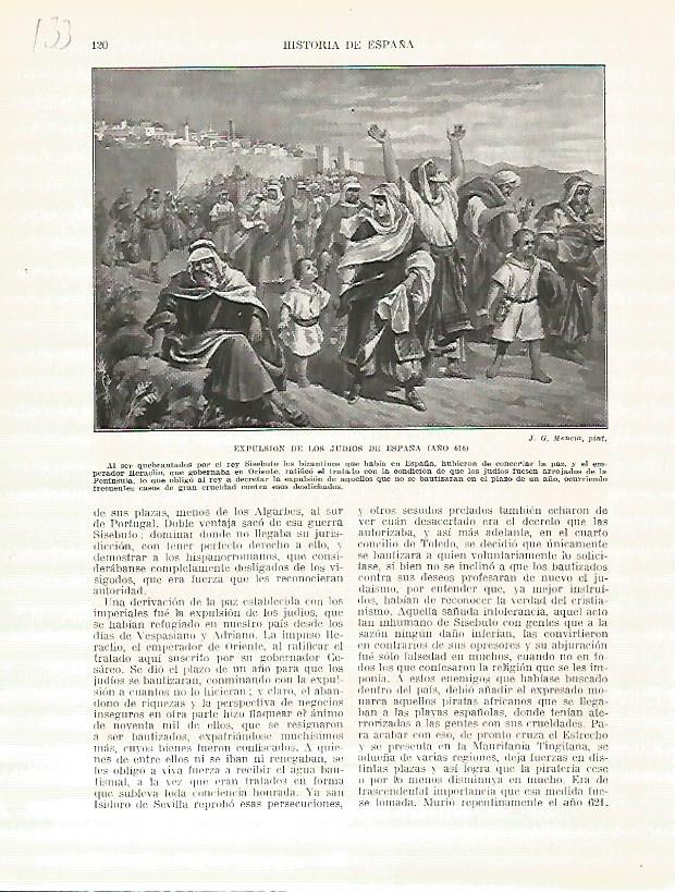 LAMINA 4646: Expulsion de los judios en España (año 616)
