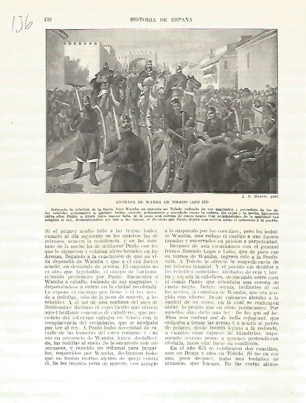 LAMINA 4649: Entrada de Wamba en Toledo