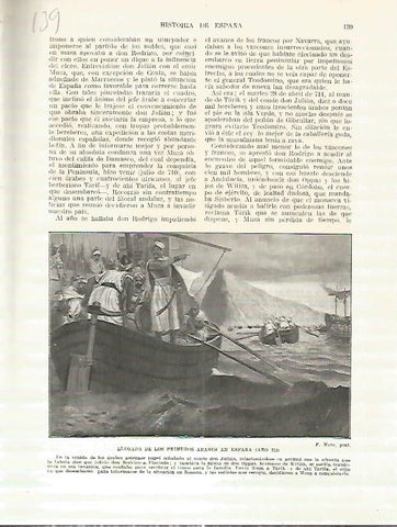 LAMINA 4652: Llegada de los primeros arabes a España (año 711)
