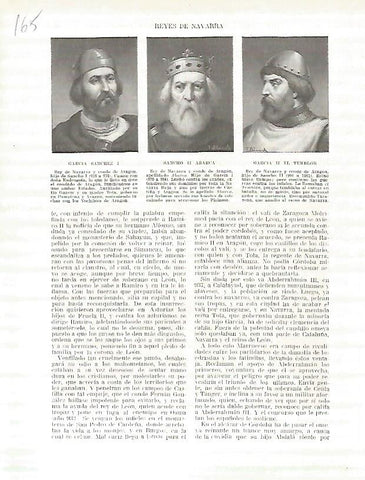 LAMINA 4678: Retratos de Garcia Sanchez I Sancho II Abarca y Garcia II el Temblon