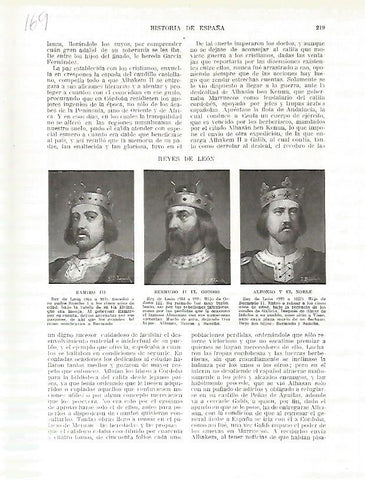 LAMINA 4682: Retratos de Ramiro III Bermudo II el Gotoso y Alfonso V el Noble