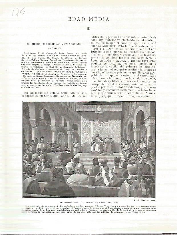 LAMINA 4688: Promulgacion del Fuero de Leon
