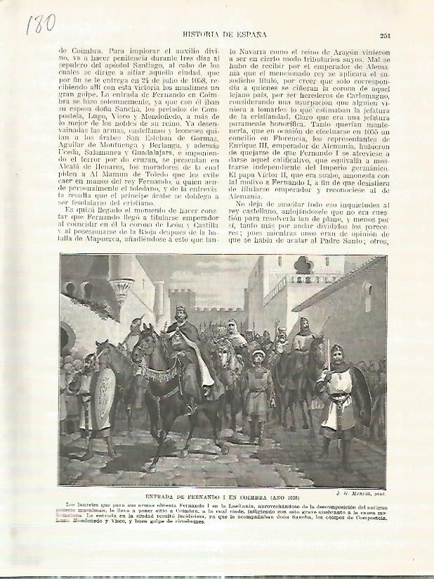 LAMINA 4693: Entrada de Fernando I en Coimbra