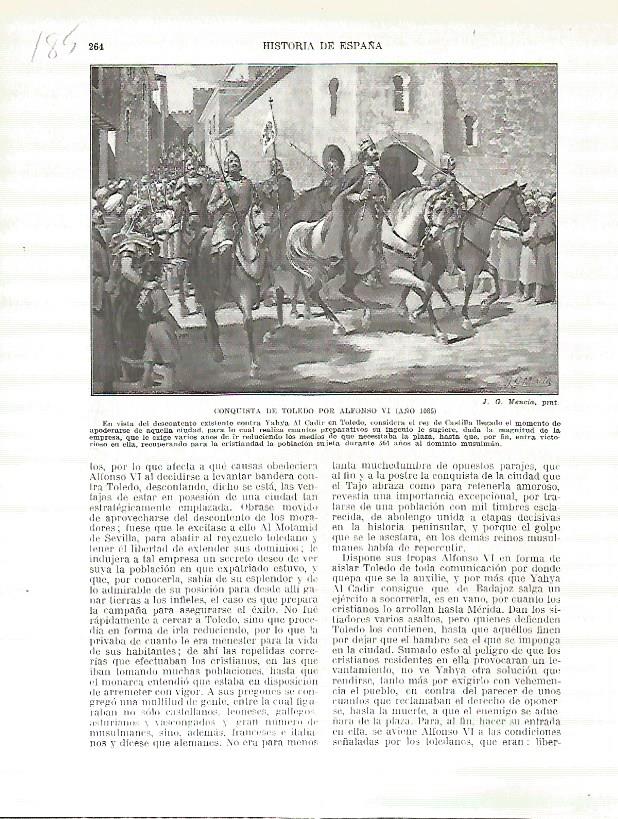 LAMINA 4698: Conquista de Toledo por Alfonso VI