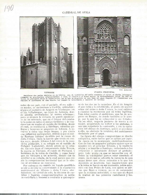 LAMINA 4703: Catedral de Avila