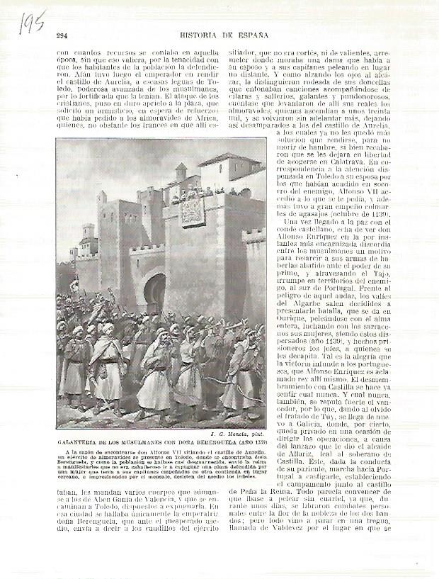 LAMINA 4708: Galanteria de los musulmanes con Doña Berenguela