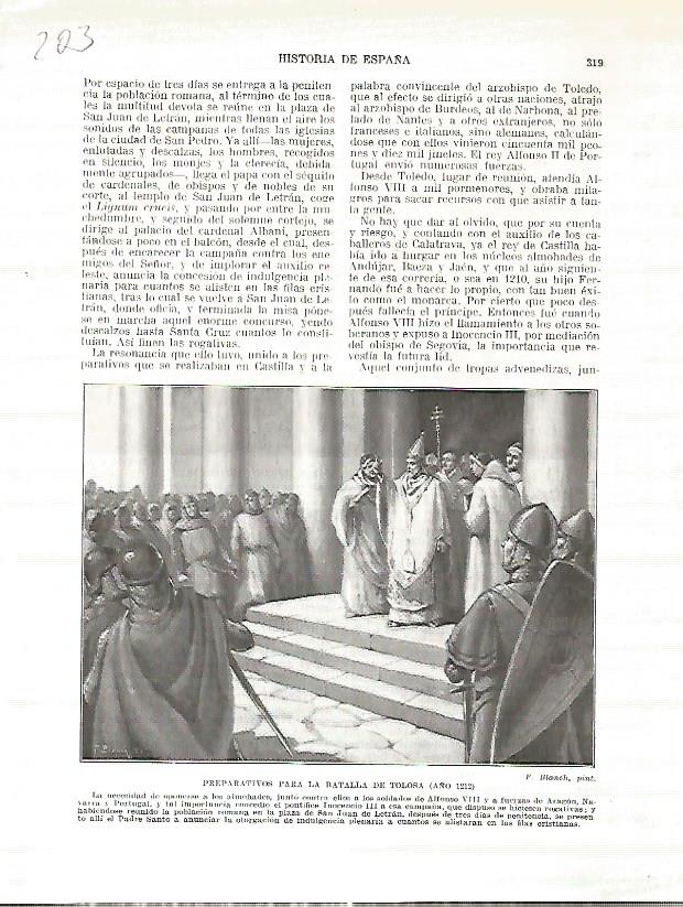 LAMINA 4716: Preparativos para la Batalla de Tolosa (año 1212)