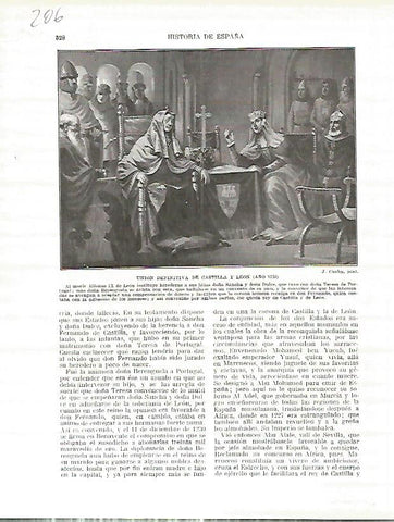 LAMINA 4719: Union definitiva de Castilla y Leon (año 1230)