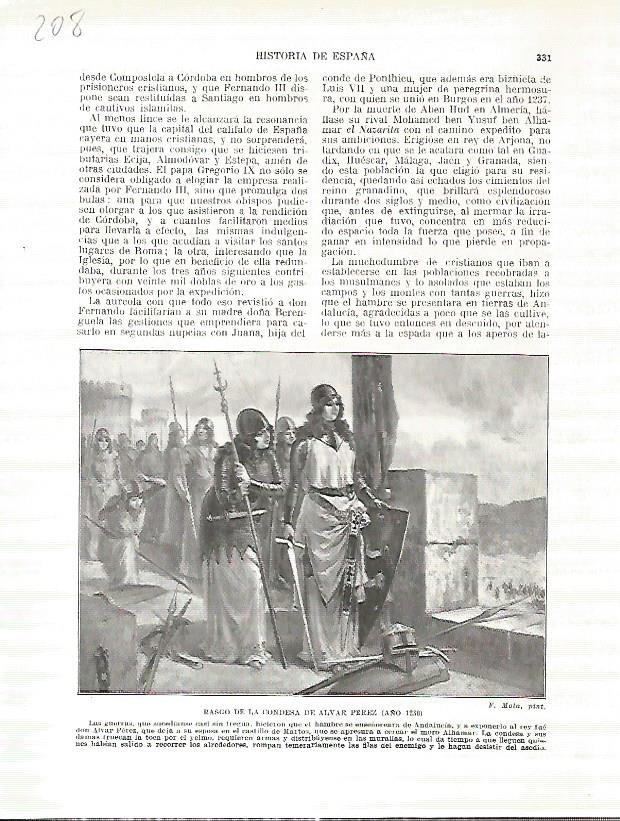 LAMINA 4721: Rasgo de la Condesa de Alvar Perez