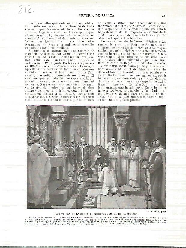 LAMINA 4725: Institucion de la Orden de Nuestra Señora de la Merced