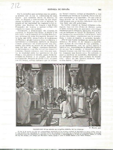 LAMINA 4725: Institucion de la Orden de Nuestra Señora de la Merced
