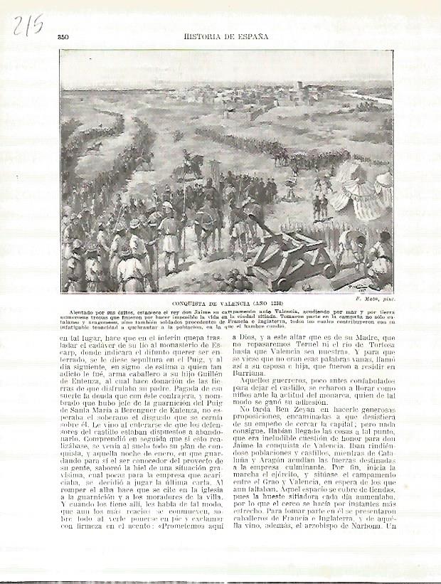 LAMINA 4728: Conquista de Valencia (año 1238)