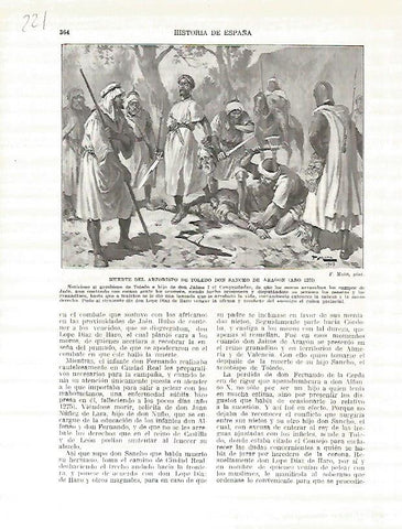 LAMINA 4734: Muerte del Arzobispo de Toledo Don Sancho de Aragon
