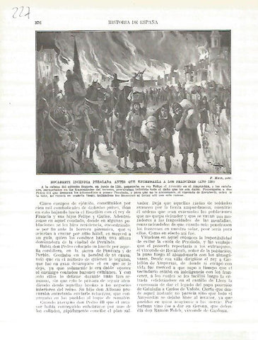 LAMINA 4740: Rocaberti incendia Perelada (año 1285)