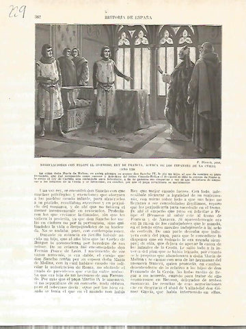 LAMINA 4742: Negociaciones del rey de Francia Felipe el Hermoso acerca de los Infantes de la Cerda (año 1286)