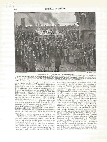 LAMINA 4752: Extincion de la Orden de los Templarios