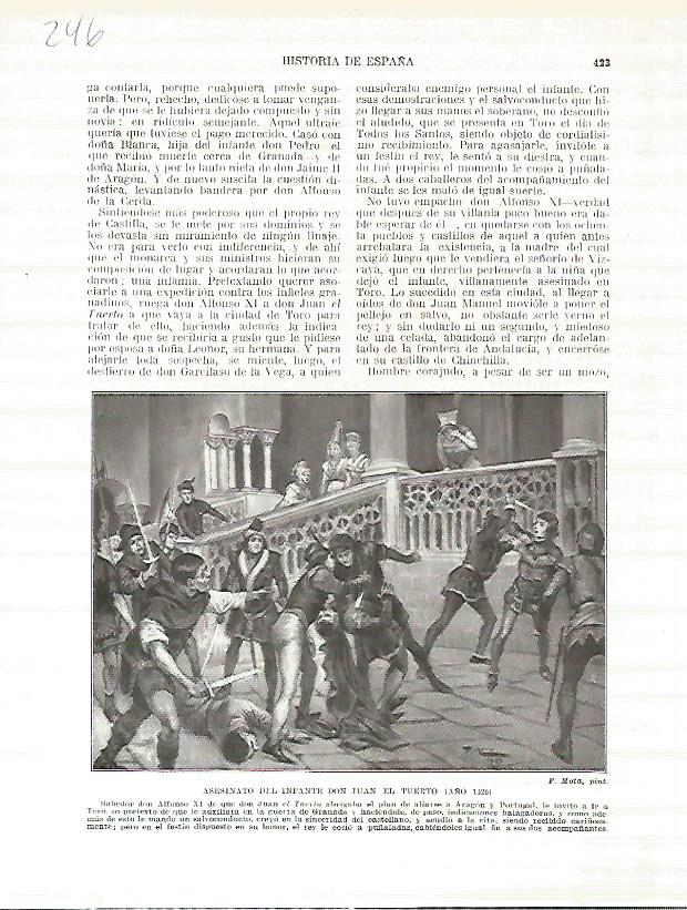 LAMINA 4759: Asesinato del infante Juan el Tuerto