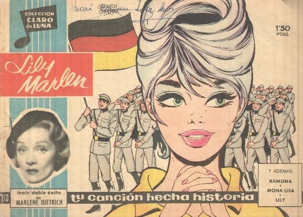 Claro de Luna numero 113: Lily Marlen (Marlene Dietrich) (numerado 2 en trasera)