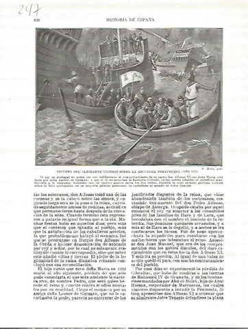 LAMINA 4760: Triunfo del almirante Tenorio sobre Portugal