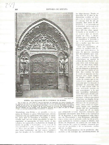 LAMINA 4772: Puerta del claustro de la Catedral de Burgos