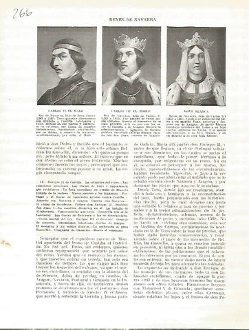 LAMINA 4779: Retratos de Carlos II el Malo Carlos III el Noble y Doña Blanca