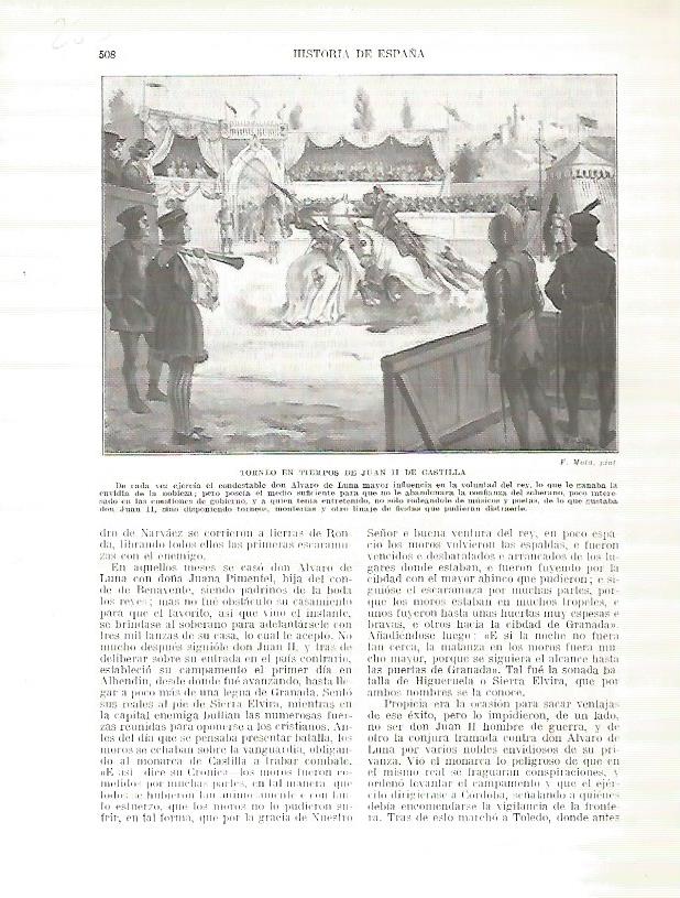 LAMINA 4796: Torneo en tiempos de Juan II de Castilla