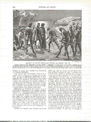 LAMINA 4801: Alfonso V de Aragon asegura Cerdeña