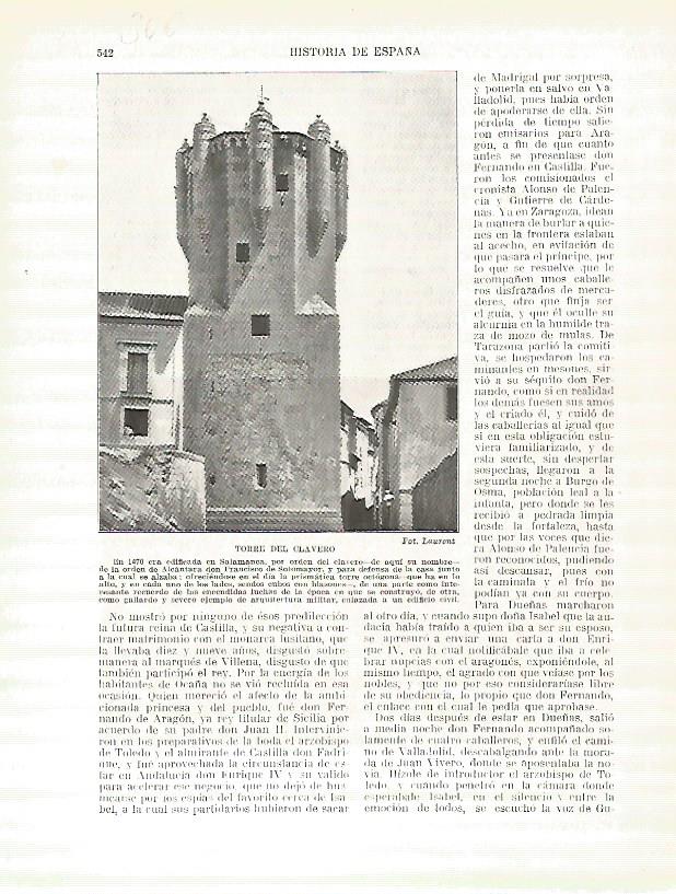 LAMINA 4813: Torre del Clavero Salamanca