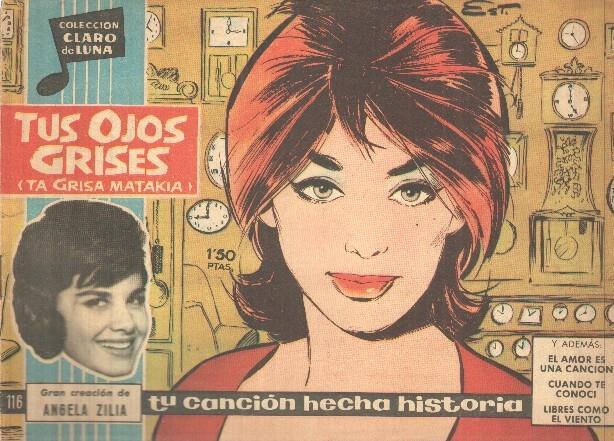 Claro de Luna numero 116: Tus ojos grises (Angela Zilia) (numerado 4 en trasera)