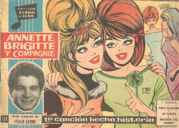 Claro de Luna numero 136: Annette, Brigitte y Compagnie (Italo Leone) (numerado 1 en trasera)