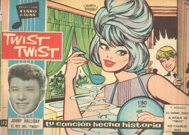 Claro de Luna numero 140: Twist Twist (Johny Halliday) (numerada 2 en trasera)