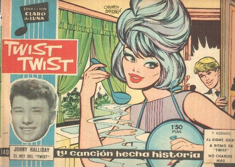 Claro de Luna numero 140: Twist Twist (Johny Halliday) (numerada 2 en trasera)