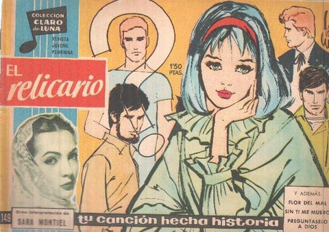 Claro de Luna numero 149: El relicario (sara montiel) (numerado 1 en trasera)
